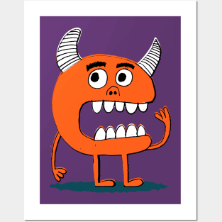 Cute monster Posters and Art